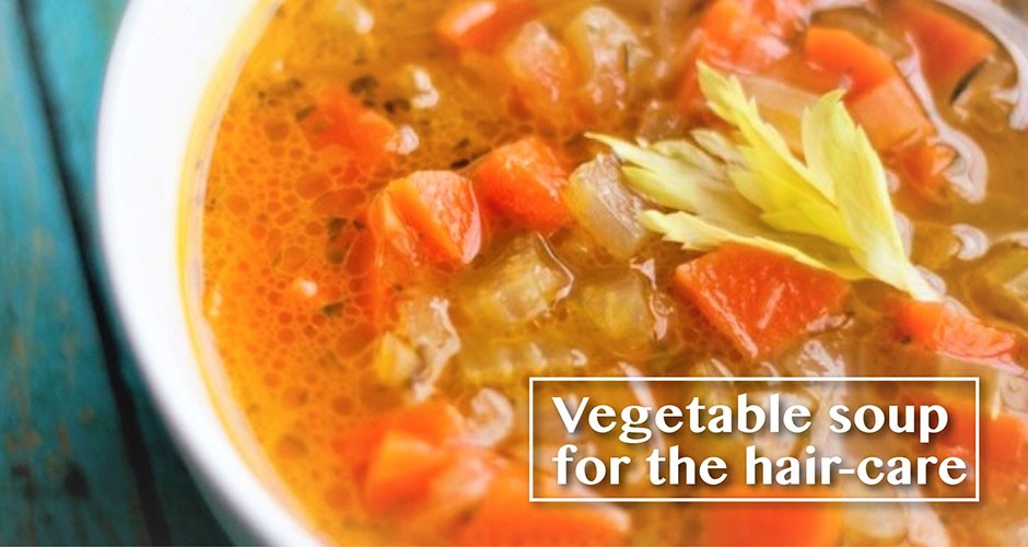 Vegetable soup for the hair-care